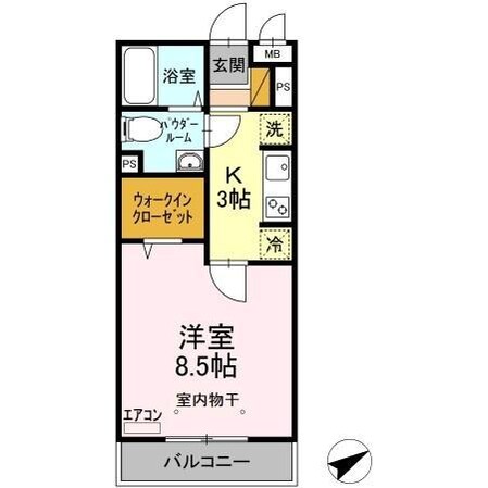 八幡宿駅 徒歩4分 2階の物件間取画像